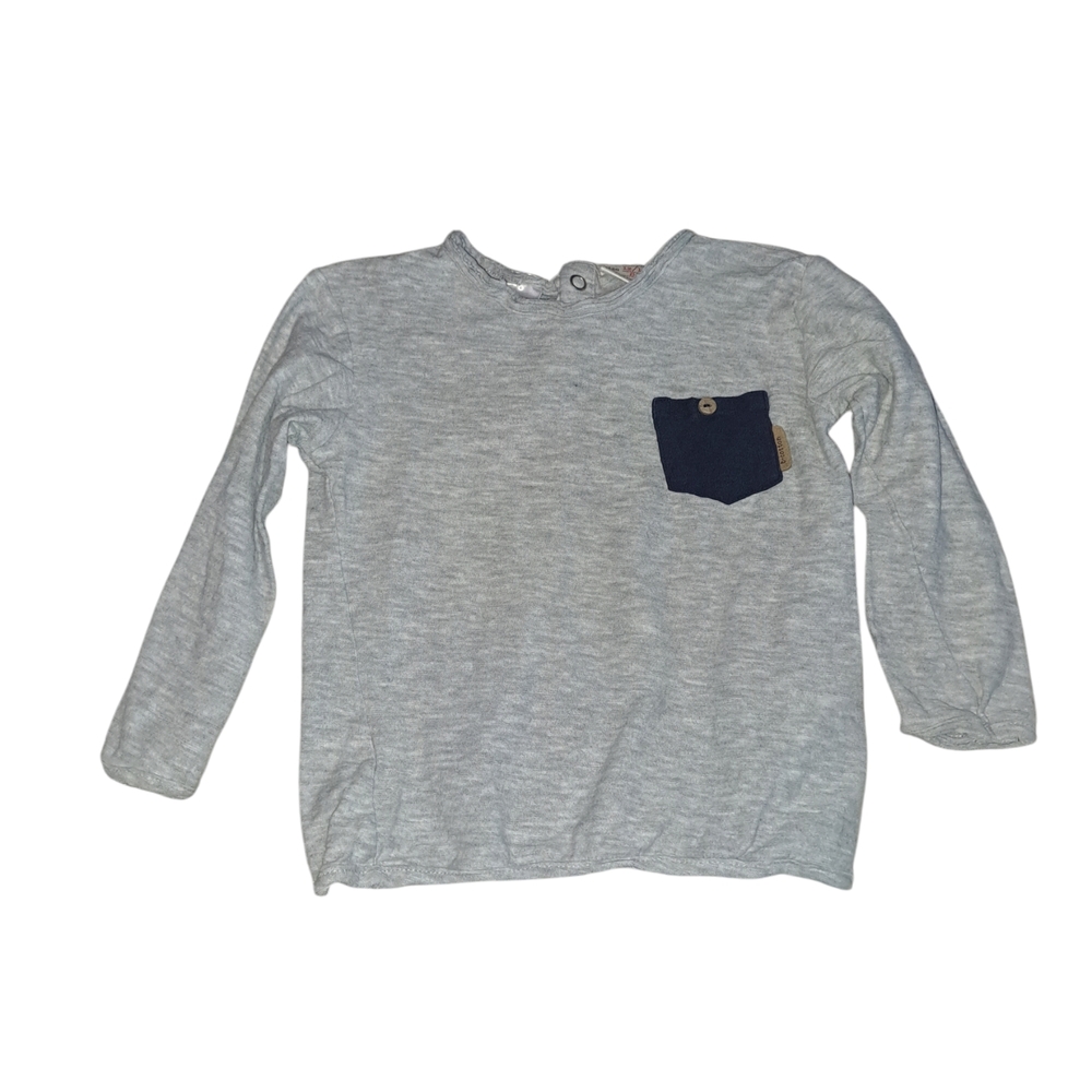 Zara Kids Gray and Navy Striped Matching Set - Picture 3 of 6